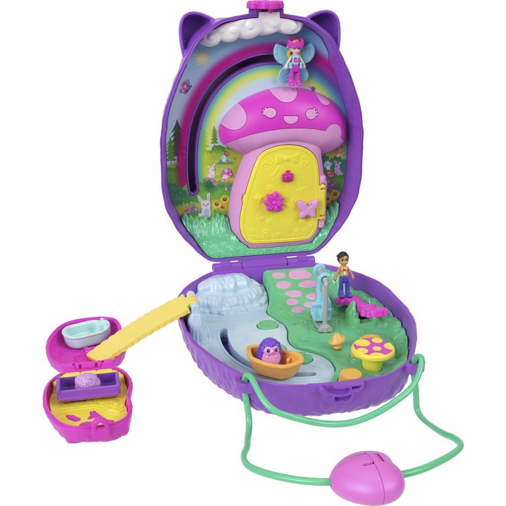 Polly Pocket Hedgehog Playset with 2 Micro-Dolls and Accessories