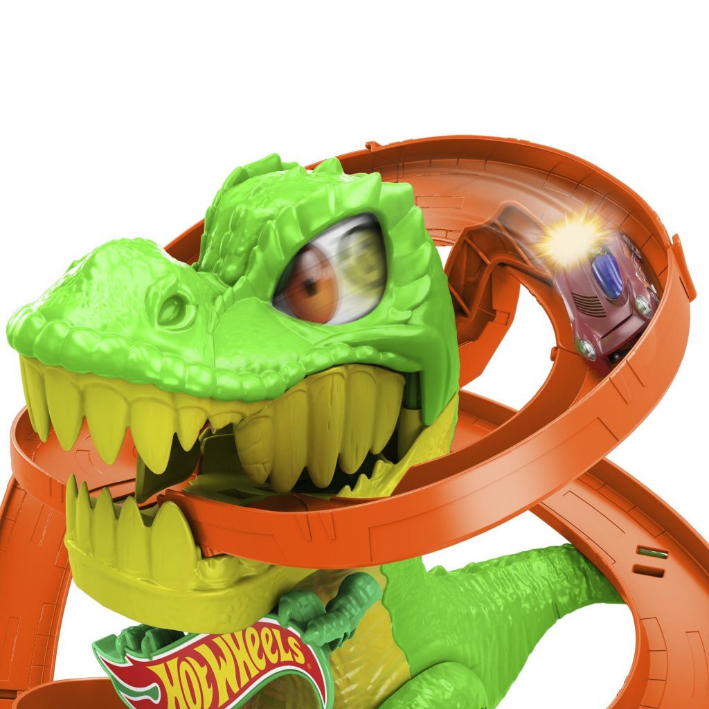 Hot Wheels City T-Rex Fire Station Playset with Vehicle