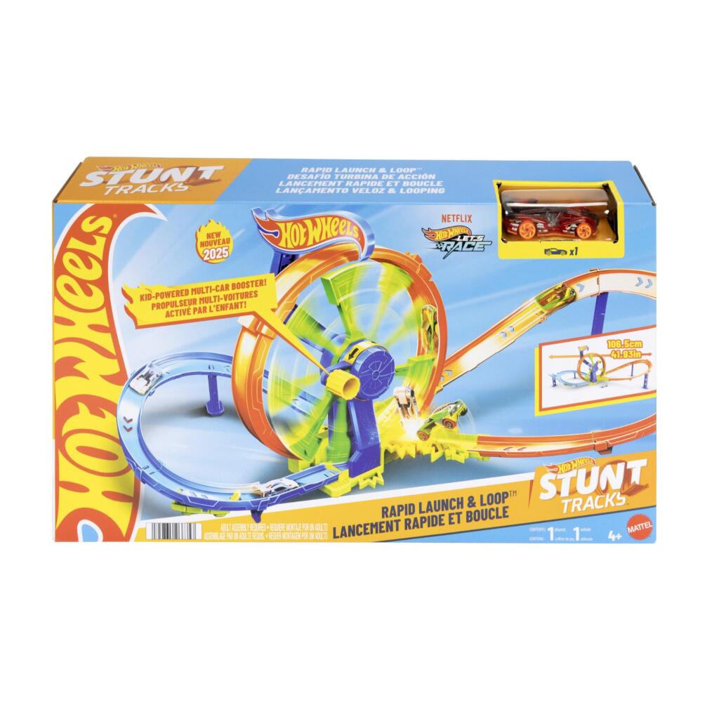 Hot Wheels Action Rapid Launch and Loop Track Set with Vehicle