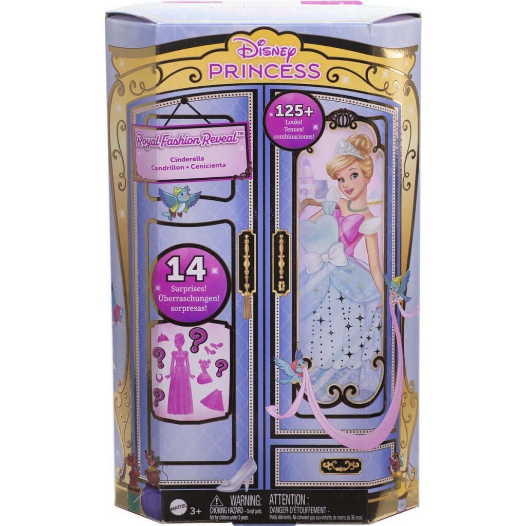 Disney Princess → Royal Fashion Reveal Cinderella Doll → Blonde Hair, 32.5 cm → Ages 3+