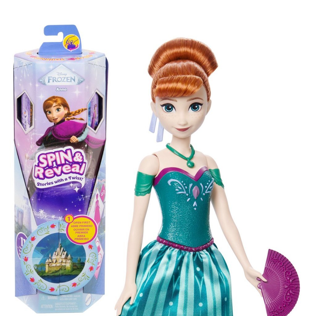 Disney Frozen → Spin & Reveal Anna Doll → Themed Play Scene