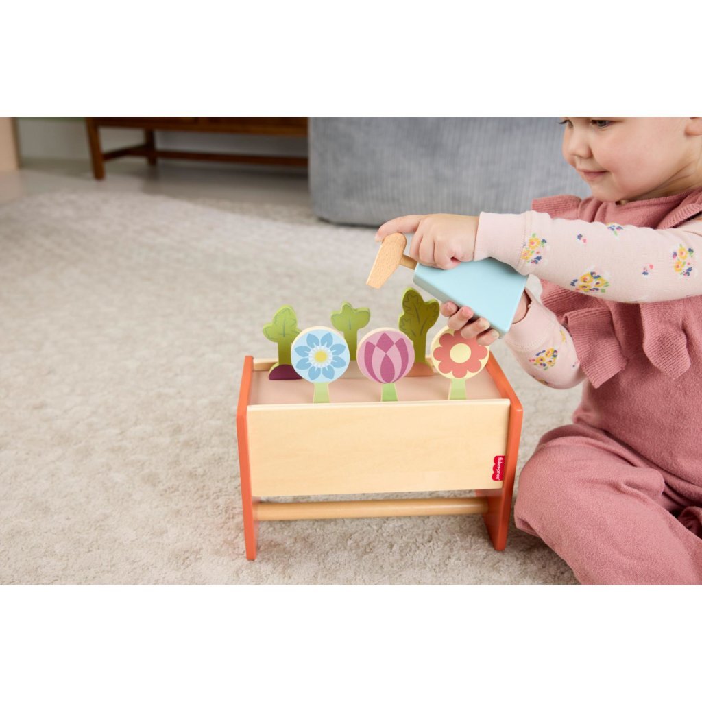 Fisher Price Wooden Garden Tools 12-Piece Set for Kids