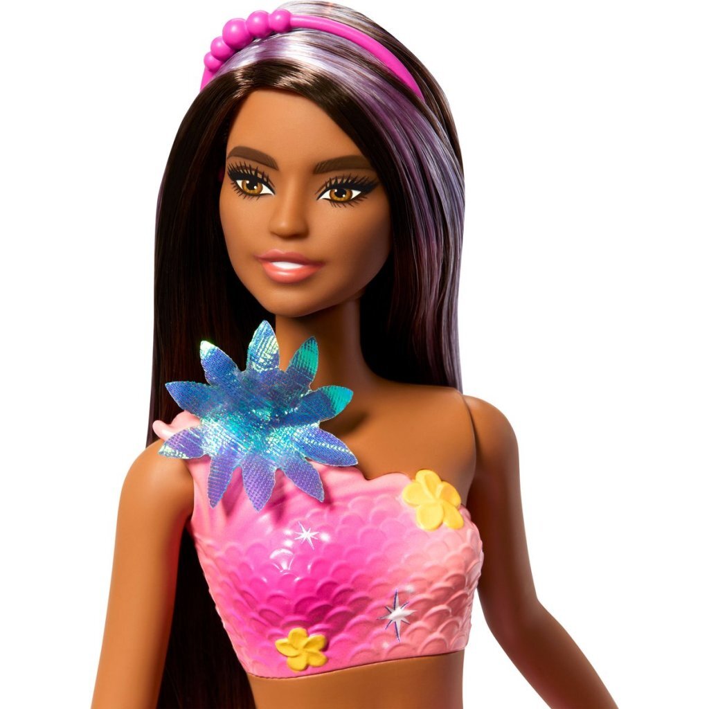 Barbie Fantasy Garden Flower Mermaid Doll with Blooming Flowers for Kids Aged 3 and Up