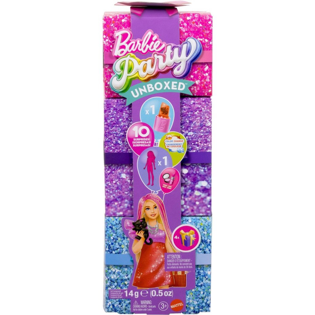 Barbie Reveal Party Unbox Glam Red Doll with 10 Surprises - Chic Party Series