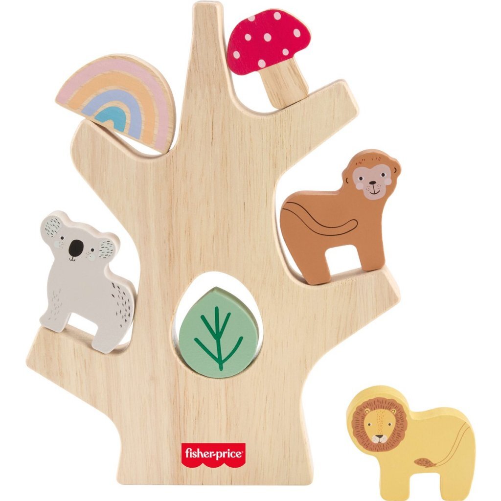 Fisher Price Wooden Balance Tree - 10 Pieces - 3 Years+