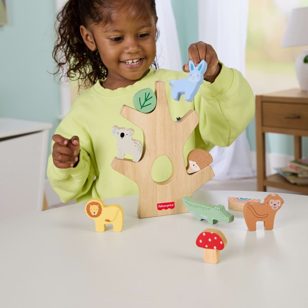 Fisher Price Wooden Balance Tree - 10 Pieces - 3 Years+