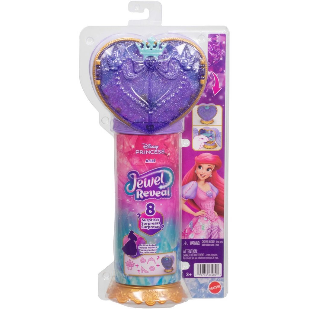 Disney → Princess Jewel Reveal Doll → Ariel with Surprise Accessories → Ages 3+