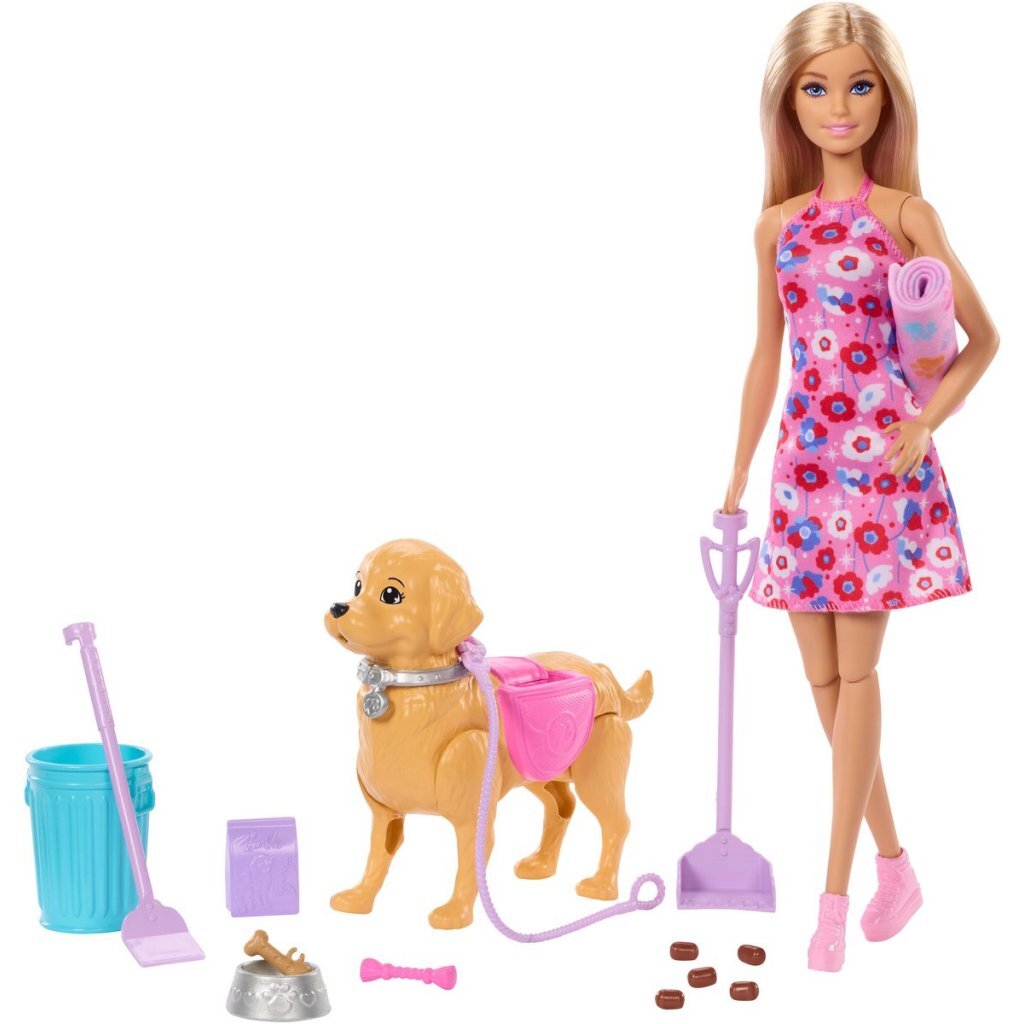 Barbie Family & Friends Walk & Potty Playset with Doll and Accessories