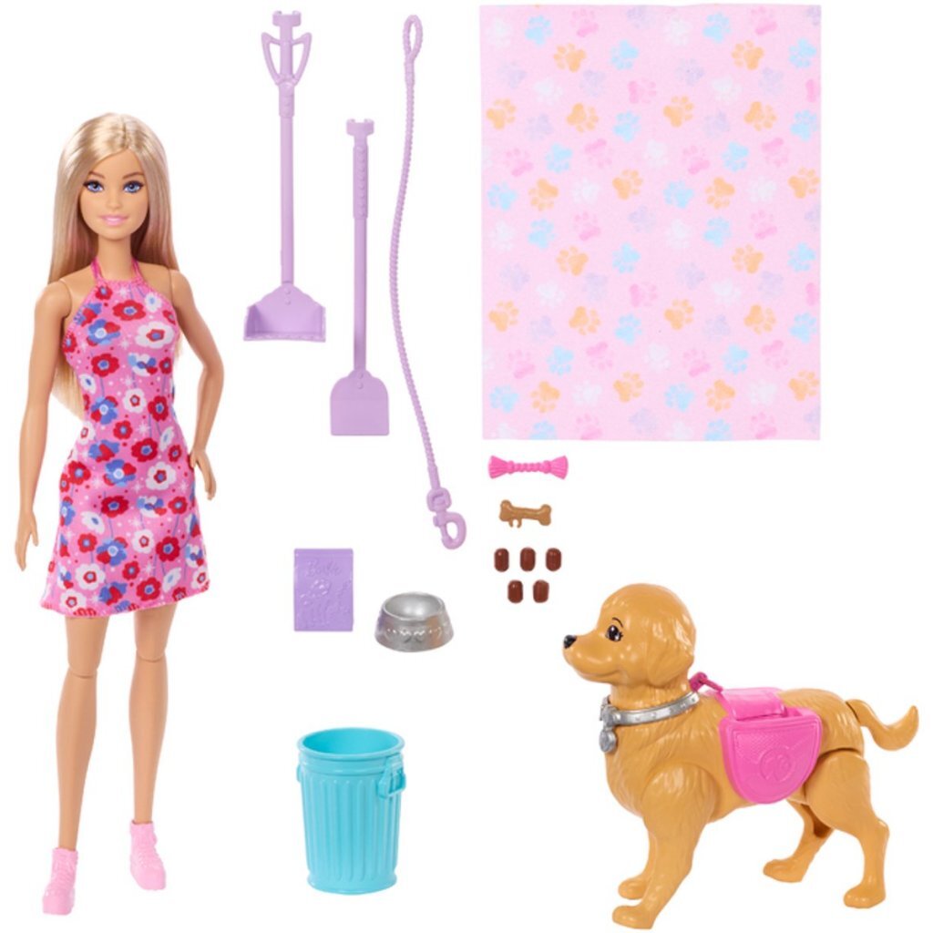 Barbie Family & Friends Walk & Potty Playset with Doll and Accessories