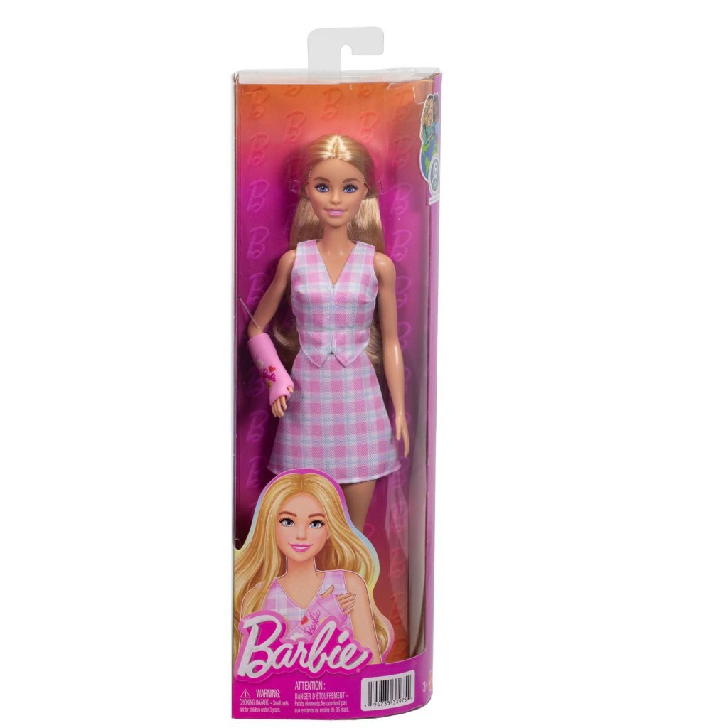Barbie Fashionistas Doll with Pink Cast and Stylish Outfit