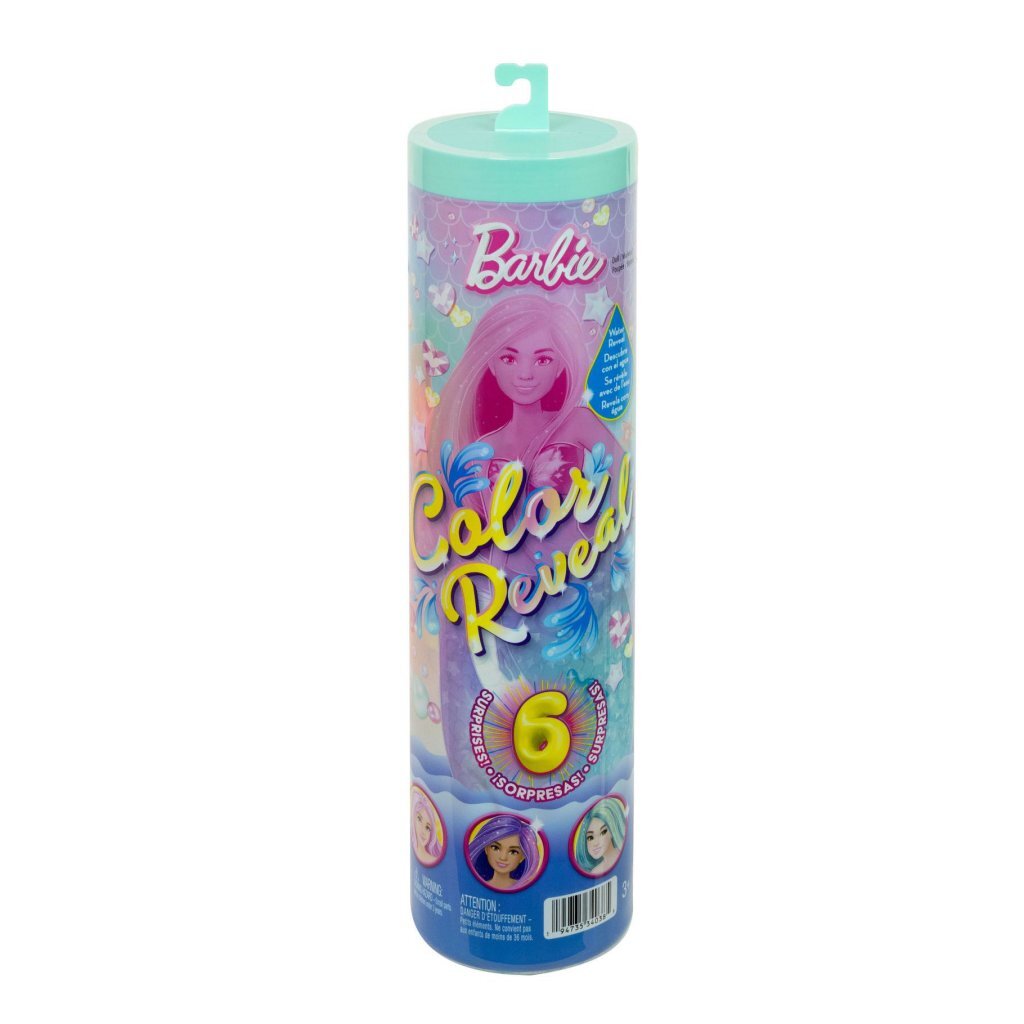 Barbie → Color Reveal Mermaid Doll → Assorted Versions → Ages 3+