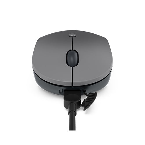 Lenovo Go - Maus - ergonomisch - rechts- und linkshändig - optisch blau - 5 Tasten - kabellos - 2,4 GHz - USB-C Wireless-Empfänger - Storm Gray - retail - CRU (GY51C21210) afbeelding 1