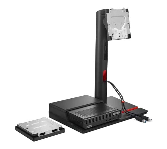 Lenovo ThinkCentre TIO Flex - Aufstellung - für Monitor / Thin Client / Mobiltelefon - Bildschirmgröße: 55,9-68,6 cm (22"-27") - Montageschnittstelle: 100 x 100 mm - Schreibtisch - für ThinkCentre TIO Flex 24v 12BN, ThinkStation P360 30FA, afbeelding 2