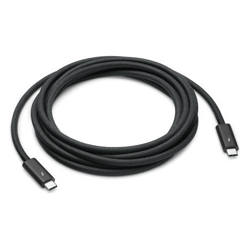 Apple Thunderbolt 4 Pro - Thunderbolt-Kabel - 24 pin USB-C (M) zu 24 pin USB-C (M) - USB 3,2 / USB4 / Thunderbolt 3 / Thunderbolt 4 / DisplayPort - 3,0m - aktiv, Daisy Chain-Support - Schwarz (MW5H3ZM/A) afbeelding 1