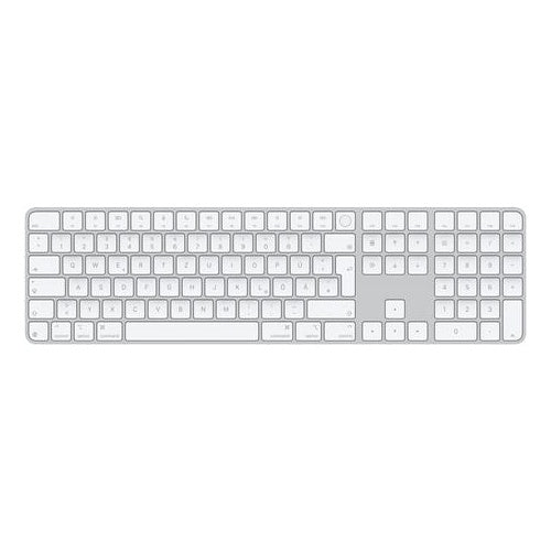 Apple Magic Keyboard with Touch ID and Numeric Keypad - Tastatur - USB-C - kabellos - Bluetooth - QWERTZ - Deutsch - weiße Tasten (MXK73D/A) afbeelding 1