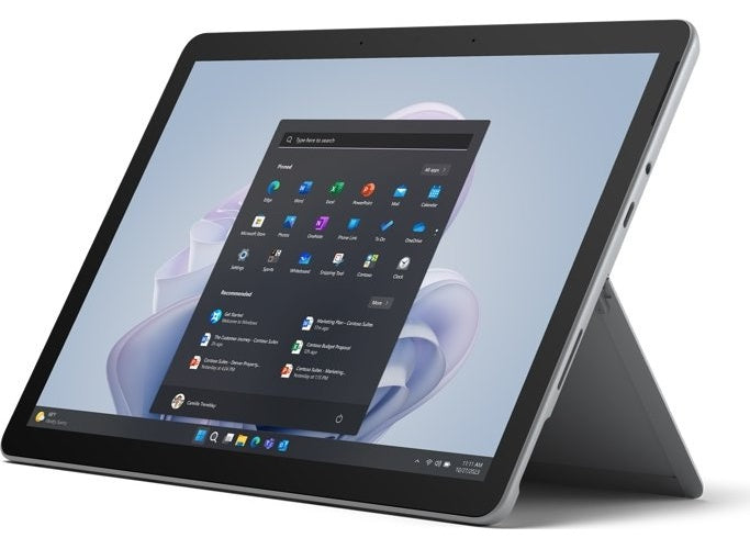 Microsoft Surface Go 4 Platin 128GB Intel N200 8GB Win 11 Pro (XHU-00004) afbeelding 1