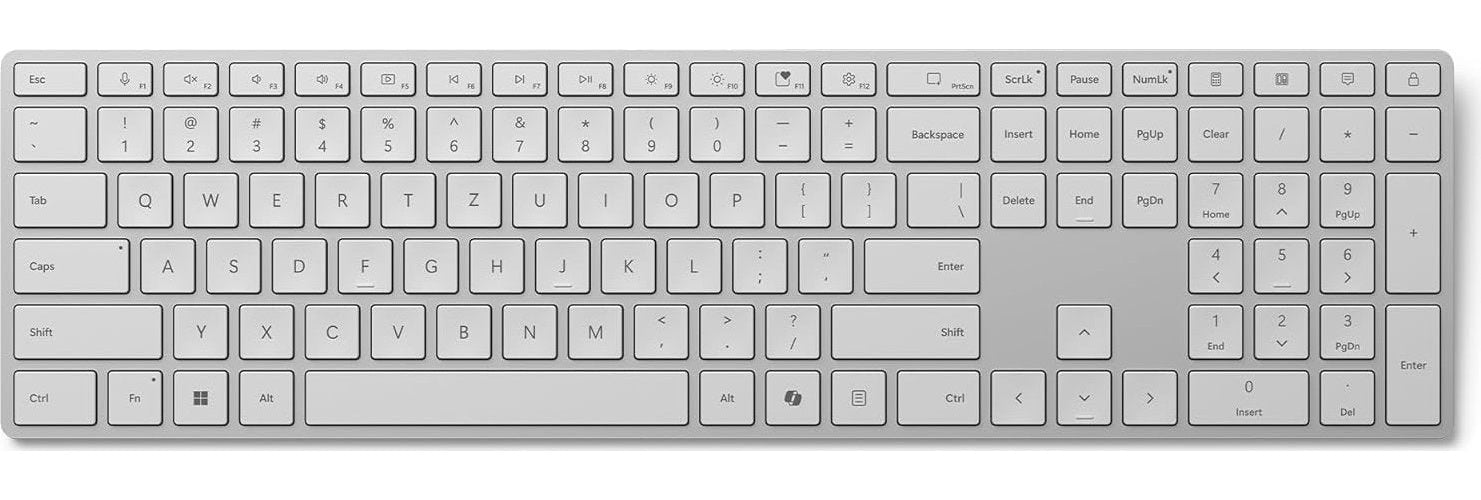 Microsoft Surface Keyboard 2nd Edition, silber/grau, mit Copilot-Taste, Bluetooth, DE  (EP2-04194) afbeelding 1