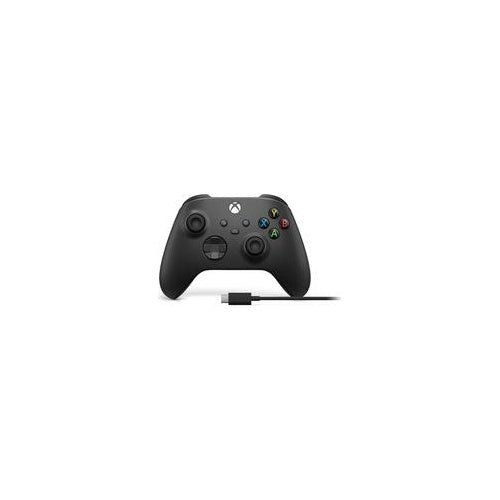 Microsoft Xbox Wireless Controller + USB-C Cable - Game Pad - kabellos - Bluetooth - Carbon Black - für PC, Microsoft Xbox One, Android, Microsoft Xbox Series S, Microsoft Xbox Series X, iOS (EP2-29944) afbeelding 1