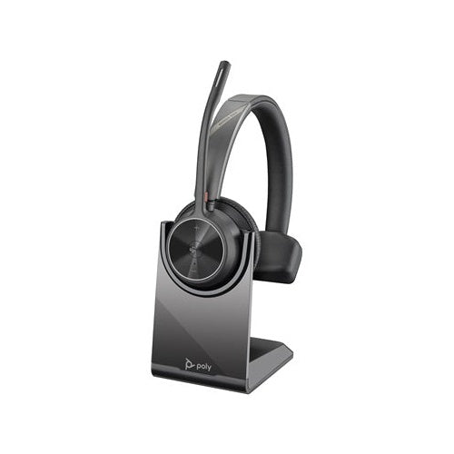 HP POLY Poly Voyager 4310 - Voyager 4300 UC series - Headset - On-Ear - Bluetooth - kabellos, kabelgebunden - USB-C - Schwarz - Zertifiziert für Microsoft Teams (77Y95AA) afbeelding 2