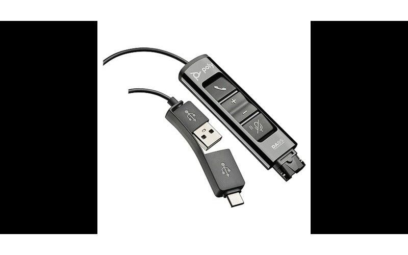 HP POLY Poly DA85 - Headset-Kabel - USB, 24 pin USB-C männlich zu Quick Disconnect männlich - 1.3 m - für OMEN 40L by HP GT21-1026nd, Poly DA70, DA75, DA80, DA85-M (786C7AA) afbeelding 2