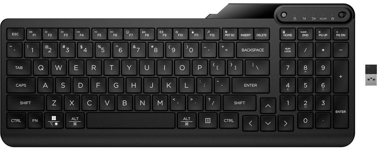 HP 475 - Tastatur - Dual-Mode, Multi-Device, kompakt, 2-Zonen-Layout, geringer Tastenhub, 12 programmierbare Tasten (7N7B9AA#UUW) afbeelding 1