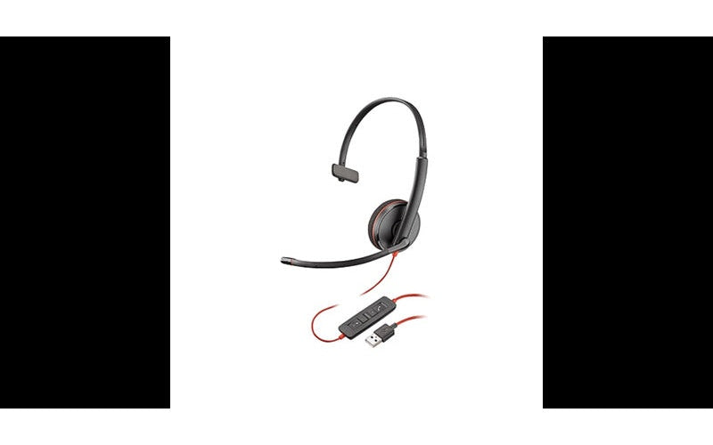 HP POLY Poly Blackwire 3210 - Blackwire 3200 Series - Headset - On-Ear - kabelgebunden - aktive Rauschunterdrückung - USB-A - Schwarz - Skype-zertifiziert, Avaya Certified, Cisco Jabber Certified (Packung mit 50) (80S01A6) afbeelding 2