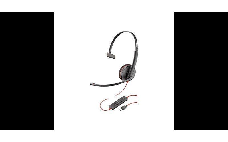 HP Poly Blackwire 3210 Monaural USB-C Headset (Bulk) Kopfhörer Kabelgebunden Kopfband Büro/Callcenter USB Typ-C Schwarz (80S09A6) afbeelding 2