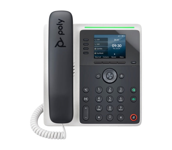 HP Poly Edge E220 - IP-Telefon - Schwarz - Kabelgebundenes Mobilteil - 4 Zeilen - IPS - 7,11 cm (2.8") (82M87AA) afbeelding 1