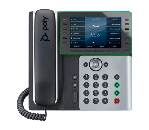 HP Poly Edge E550 IP-Telefon Schwarz 12 Zeilen IPS WLAN (82M91AA) afbeelding 1