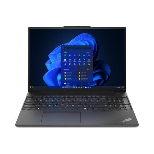 Lenovo ThinkPad E16 Gen 2 21M5 - 180°-Scharnierdesign - AMD Ryzen 5 7535HS / 3,3 GHz - Win 11 Pro - Radeon 660M - 8GB RAM - 256GB SSD TCG Opal Encryption 2, NVMe - 40,6 cm (16") IPS 1920 x 1200 - Wi-Fi 6E, Bluetooth - Schwarz - kbd: Deutsch afbeelding 1