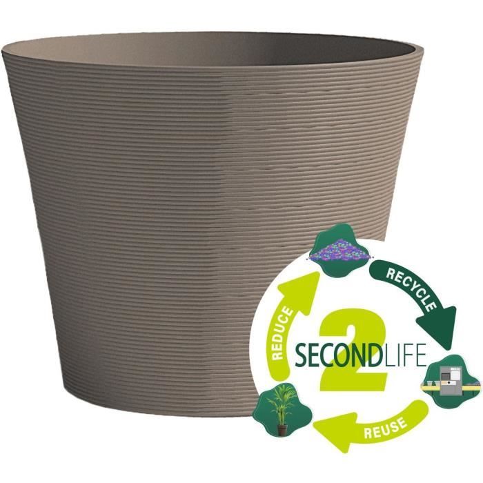 GARDEN ID Flower Pot - Green Care Sense Taupe - 30 x 27 cm - 100% Recycled