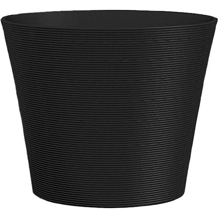 Flower Pot - GARDEN ID - Green Care Sense Black-Anthracite - 50 x 41 cm - - 100% recycled - UV and frost resistant