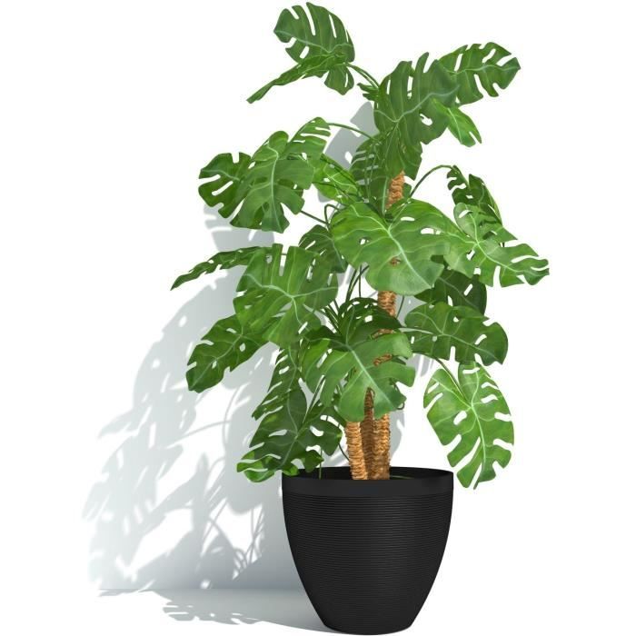 GARDEN ID Flower Pot Green Care Impact Black-Anthracite 30 x 26 cm 100% Recycled UV Frost Resistant