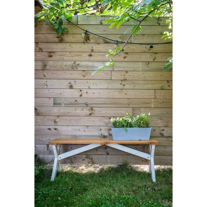 GARDEN ID Planter - Green Care Impact Blue-Grey - 50 x 16 x 16 cm - - 100% Recycled - UV/Frost Resistant