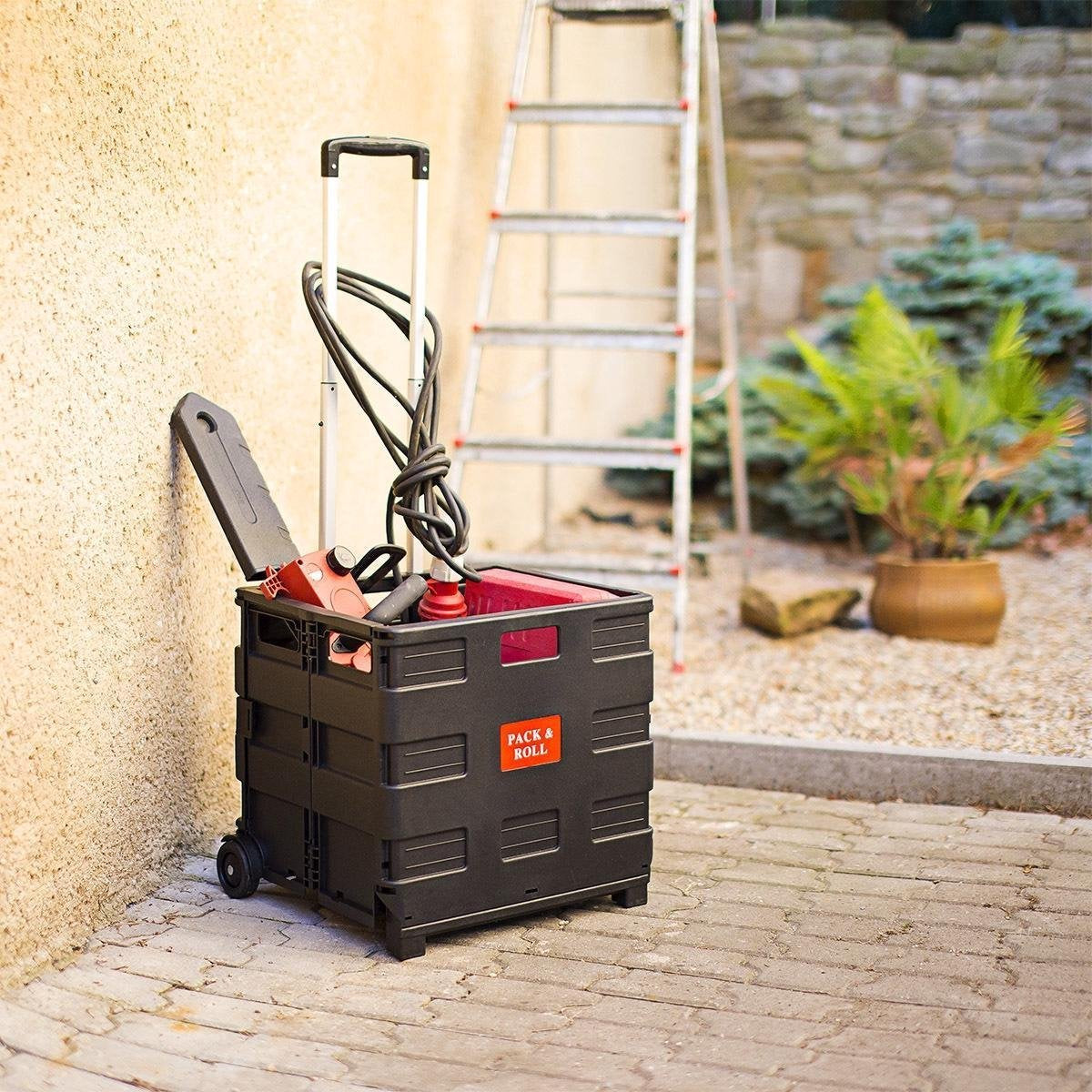 relaxdays Einkaufstrolley Kunststoff black (10013399_0)