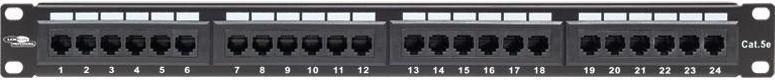 Lanview Patchpanel 1U Cat5e 24 Ports RJ-45 Unshielded | LPP110