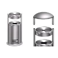 Kerkmann tec-art Safety Standing Ashtray, Round, Silver