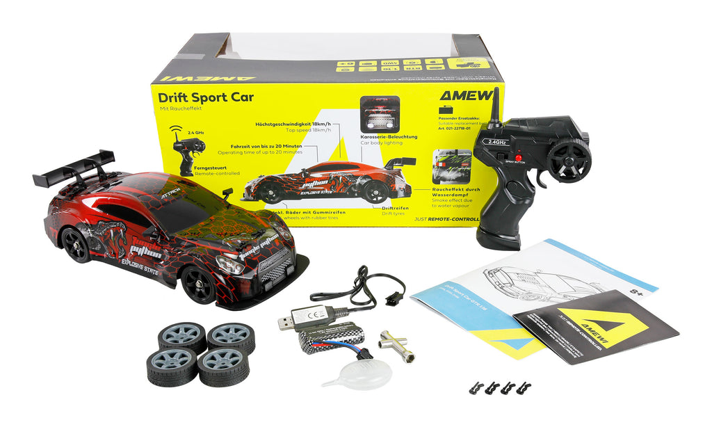 Amewi RC Drift Sport Car Red/Green 1:16 (21134)