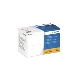 HERMA Self-Adhesive Paper Labels, White, 163 x 45 mm, 1000 Labels (500 Sheets x 2) (4319)