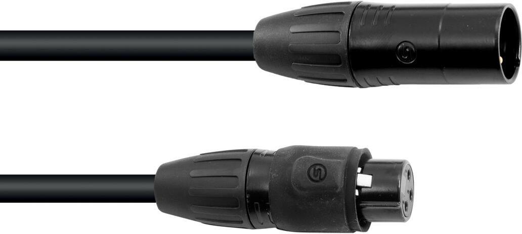 EUROLITE DMX Cable SEC-1 IP65 3-Pin 15 m Black for Outdoor Use