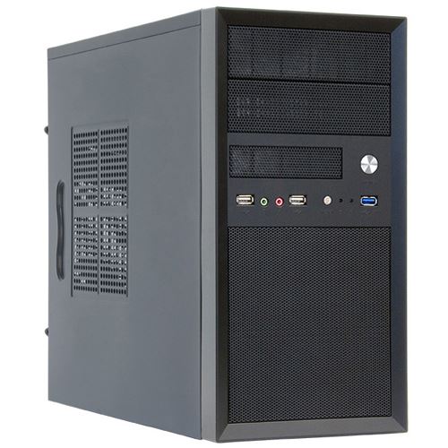 Chieftec Mesh Series CT-01B - Mini Tower - Mikro-ATX 350 Watt (ATX12V 2.3/ PS/2) - Schwarz - USB/Audio