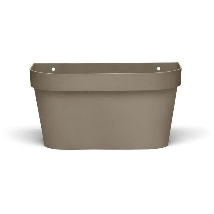 GARDEN ID Wall-Mounted Planter - Star Taupe - 36 x 16 cm - Water Reservoir with Overflow System - Recycled
