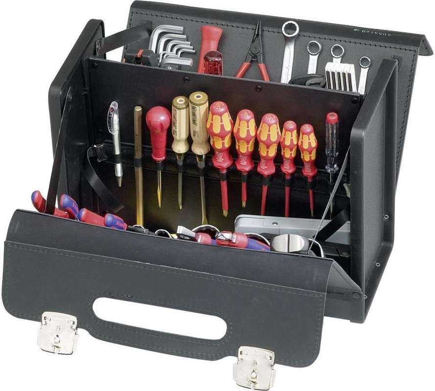 Parat New Classic Tool Bag with 8 Pockets - Dimensions 390 x 185 x 310 mm - Cowhide Leather (2460000401)