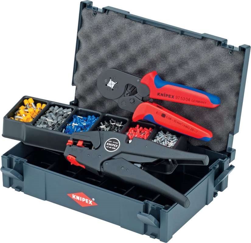 Knipex Crimping Assortment for Wire Ferrules - 0.08 - 10.0 mm² (AWG 28-7) - 97 90 10