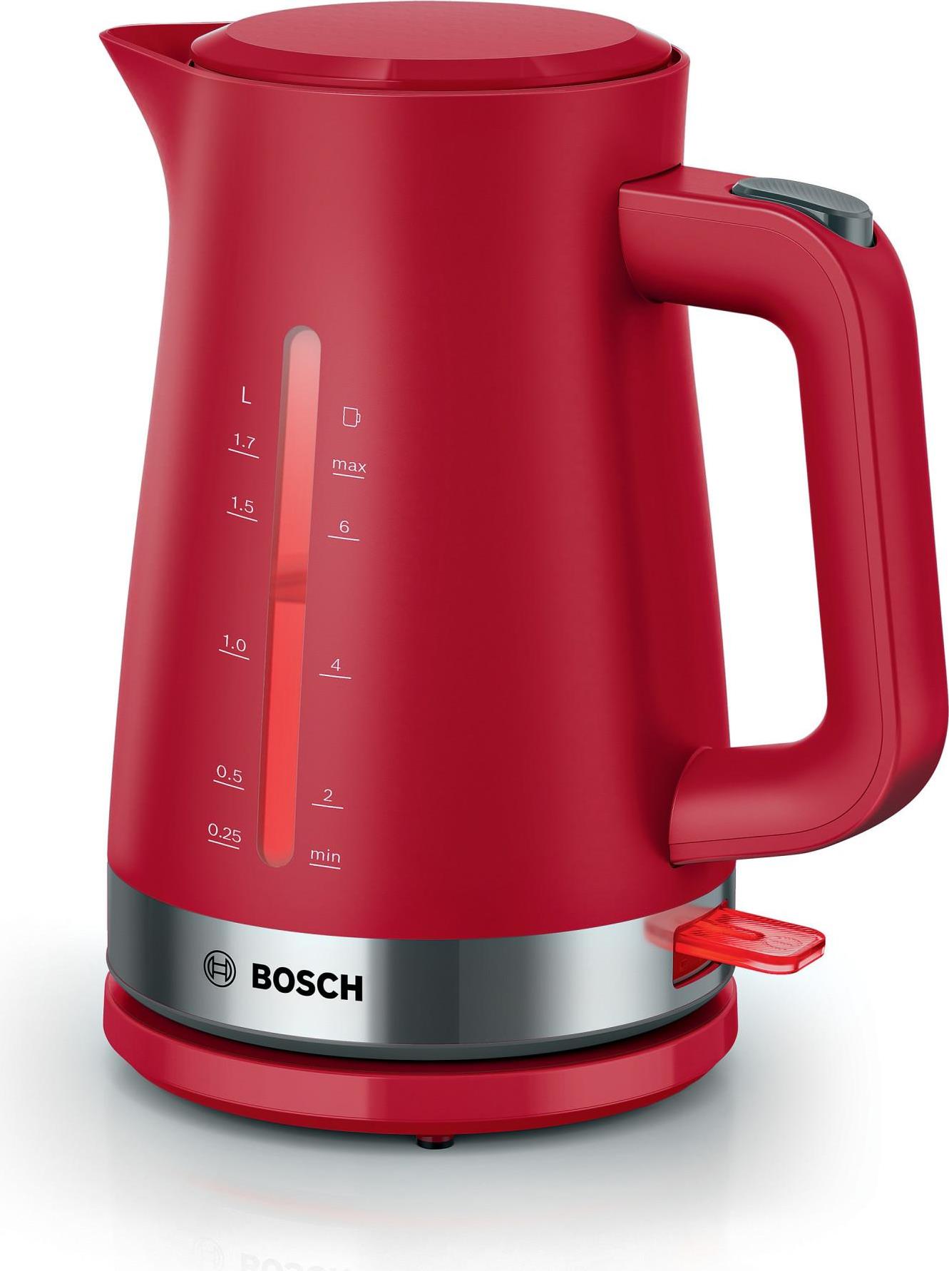 Bosch TWK4M224 - 1,7 l - 2400 W - Rot - Edelstahl - Wasserstandsanzeige - Überhitzungsschutz (TWK4M224)