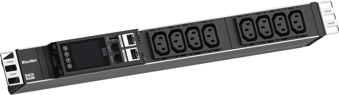 BACHMANN BN ESSENTIAL Metered 19" Power Strip 2.0 m BM0023691