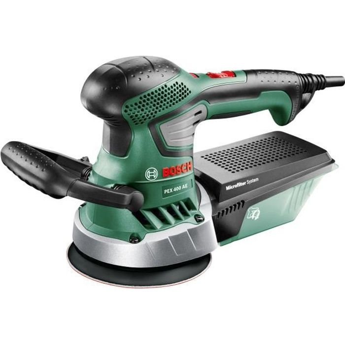 Bosch PEX 400 AE Corded Random Orbital Sander - 350W with Storage Case and Sandpaper