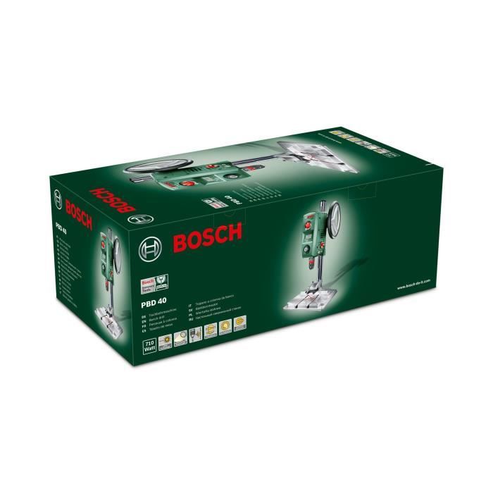 Bosch PBD 40 Pillar Drill - 710W with Parallel Guide and Quick-Release Clamp