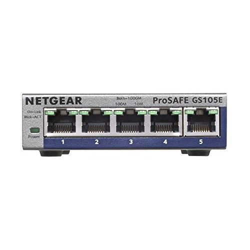 NETGEAR ProSafe Plus GS105E - Switch - Web Managed - 5 x 10/100/1000 - Desktop (GS105E-200PES) afbeelding 4