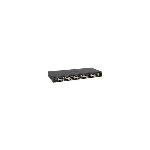NETGEAR SOHO GS348 - Switch - unmanaged - 48 x 10/100/1000 - Desktop, an Rack montierbar (GS348-100EUS) afbeelding 1
